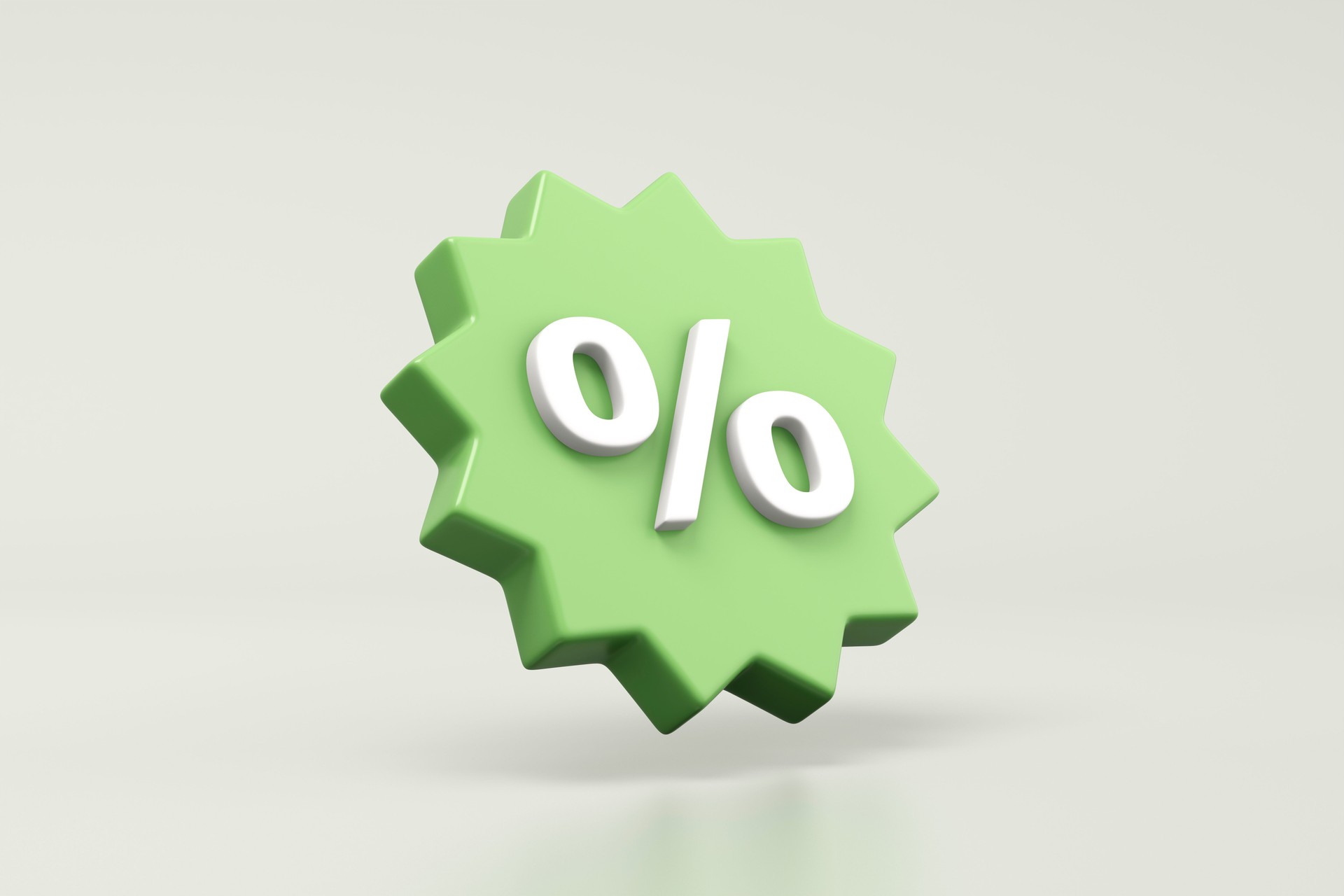 Percent icon, price tag, sticker or badge. Sale, discount and promotion design element.